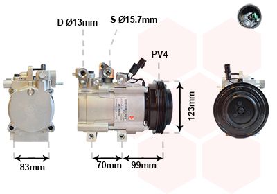 VAN WEZEL Kompressor,kliimaseade 8200K197